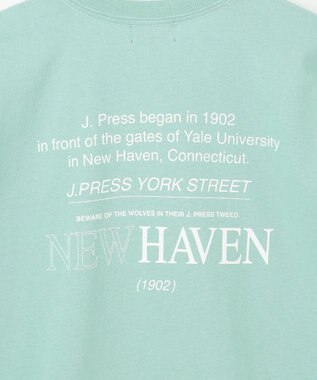 J.PRESS YORK STREET 【UNISEX】バックプリントTシャツ ピーコックグリーン系
