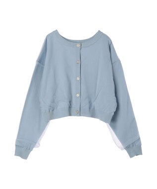 Green Parks ・ＥＬＥＮＣＡＲＥ　ＤＵＥ　２ｗａｙチュールレイヤーカーデ Sax