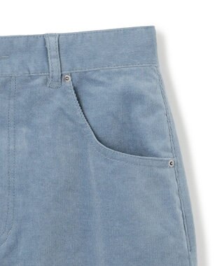 UNFILO ストレッチコーデュロイ Iラインスカート サックス