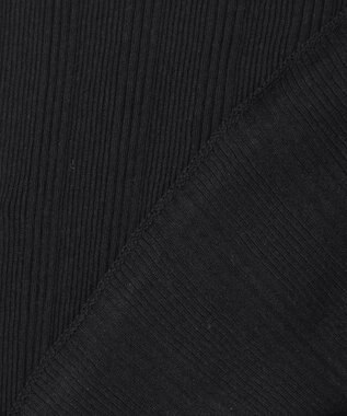 uncrave 【手洗い可】シアー ランダムリブ カットソー（uncrave STANDARD） ブラック