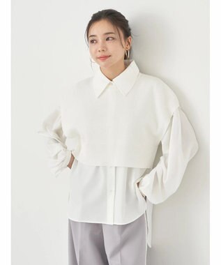 earth music&ecology ＳＥＴ２点ニットベスト＋シャツ