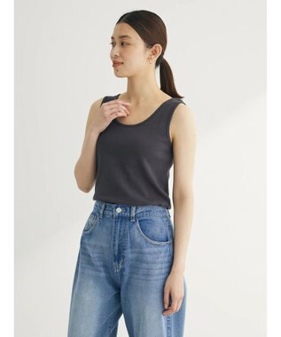 Green Parks BESTPRICE 2WAYリブタンクトップ Charcoal Gray