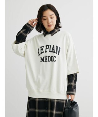 Green Parks ミニ裏毛ロゴトレＴｅｅ Off White