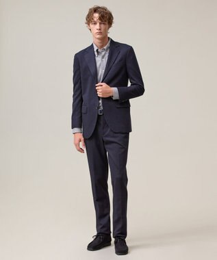 J.PRESS MEN 3シーズン着られる上質素材【ストレッチ / 吸水速乾 / 洗える / 消臭】AXIO 3ポジションジャージー ジャケット ネイビー系