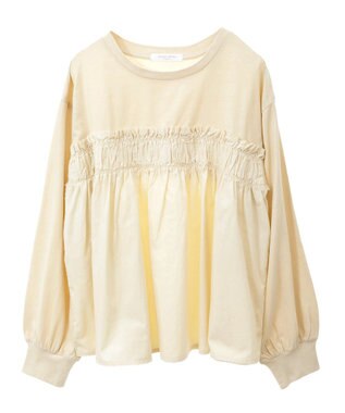 Green Parks ピグメントドッキングシャーリングプルオーバー Beige