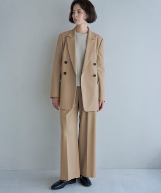 UNFILO タックワイドパンツ ベージュ