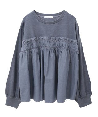 Green Parks ピグメントドッキングシャーリングプルオーバー Dark Blue