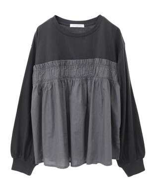 Green Parks ピグメントドッキングシャーリングプルオーバー Charcoal Gray