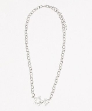 WEGO Lラインストーンダブルモチーフネックレス 柄2