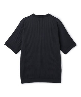 JOSEPH HOMME 【HIGH GRADE LINE】アーバンプリーツ　クルーネック半袖ニット ブラック系