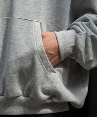 WEGO 【ユニセックス着用ITEM】バルーンクロップドプルパーカー 杢グレー