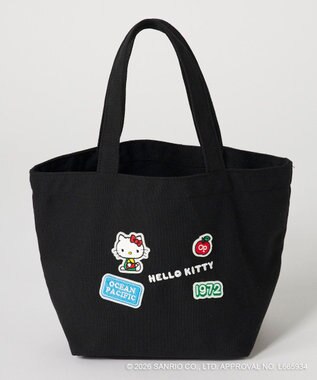 OP／FILA 【Ocean Pacific×ハローキティ】キャンバスミニトートバッグ ブラック