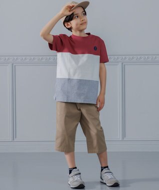 J.PRESS KIDS 【90-130㎝】トリコロール 半袖Ｔシャツ レッド
