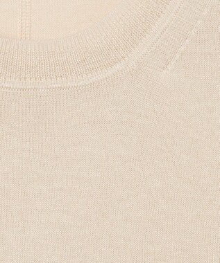 JOSEPH 【洗える】スーパーファインコットンシルク　ラウンドネックニット Quail