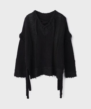 GRACE CONTINENTAL ルーズオーバーニットトップ ブラック