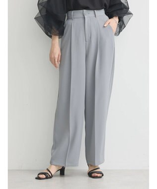 earth music&ecology タックストレートパンツ Light Gray