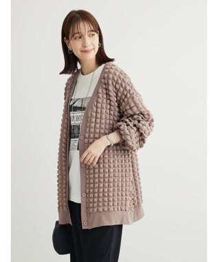 Green Parks ・ＲＡＹ　ＣＡＳＳＩＮ　ポップコーンカーディガン Gray Beige