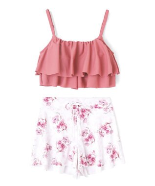 San-ai Resort（三愛水着楽園） 【SALE】フリルトップス３点セット　9M　【San-ai Resort（サンアイリゾート）】 ピンク