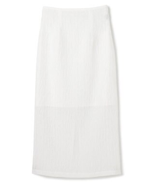 uncrave 【佐藤晴美さん着用】シアー ジャガード タイト スカート オフ