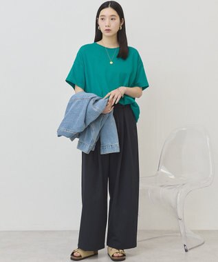 AMERICAN HOLIC 【接触冷感+UVカット】半袖コクーンカットプルオーバー Blue Green