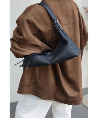 style code 【 通勤使用可能 】 牛革 細身シルエットショルダーバッグ ブラック