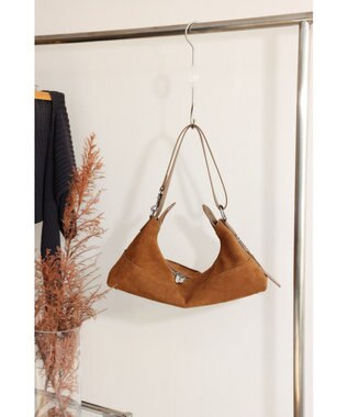 style code 【 通勤使用可能 】 牛革 細身シルエットショルダーバッグ キャメル