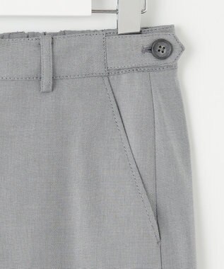 J.PRESS LADIES 【着丈が選べる・セットアップ対応・洗える・撥水・防汚】コットンFITTYシャーク ワイド アンクル パンツ ライトグレー系