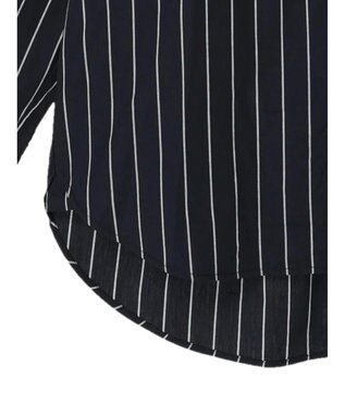 CRAFT STANDARD BOUTIQUE バンドカラーシャツ Stripe Navy