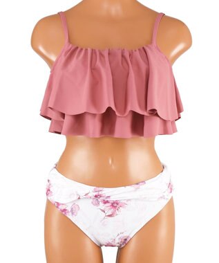 San-ai Resort（三愛水着楽園） 【SALE】フリルトップス３点セット　9M　【San-ai Resort（サンアイリゾート）】 ピンク