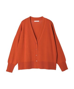 Green Parks 洗える　ステッチ入りＶネックカーディガン Red