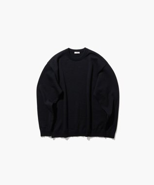 ATON WOOL WASHI | クルーネックセーター - UNISEX BLACK