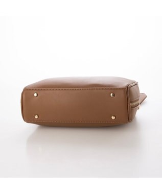 UNBILLION カシュカシュ cachecache / チャーム付横長ボストン キャメル