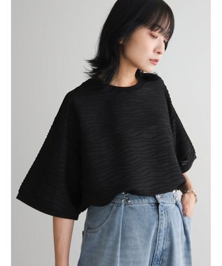 Green Parks ・Ｐｅｔｉｔ　Ｆｌｅｕｒ　ウェーブカットオーバーＴＥＥ Black