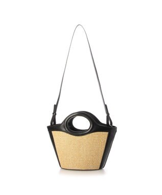 UNBILLION カシュカシュ cachecache / 雑材風くり手2way手提げ ブラック