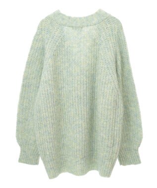 earth music&ecology ふわふわＭＩＸヤーンカーディガン Mint