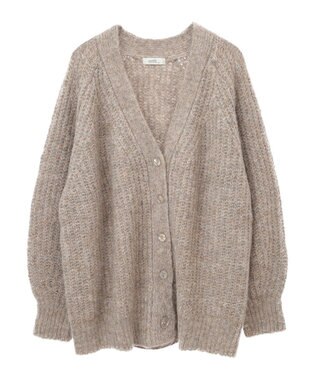 earth music&ecology ふわふわＭＩＸヤーンカーディガン Beige
