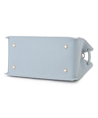 23区 ベルト付き 2WAY トートバッグ サックスブルー系