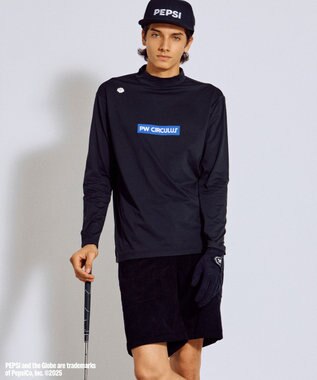 せとはるコラボ　PW CIRCULUS フレア　ワンピース　長袖モックネック せとはるコラボ PW CIRCULUS フレア ワンピース 長袖モック