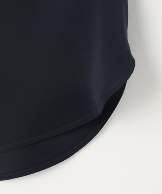 ANY SIS 【接触冷感・吸水速乾・UVカット】サラキレイ スキッパー ブラウス ネイビー