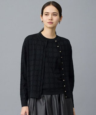 自由区 L ジオメトリックアセテート カーディガン