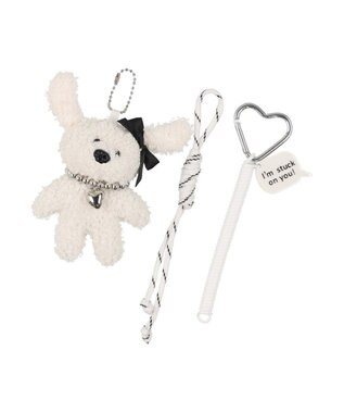 UNBILLION カシュカシュ cachecache / クマハートカラビナチャーム ホワイト