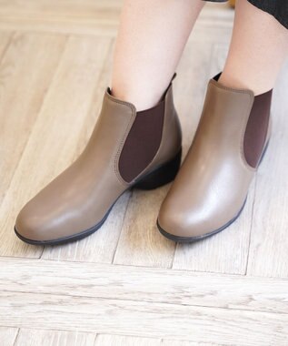 Pointer 本革 両ゴム サイドゴアショートブーツ オークグレー