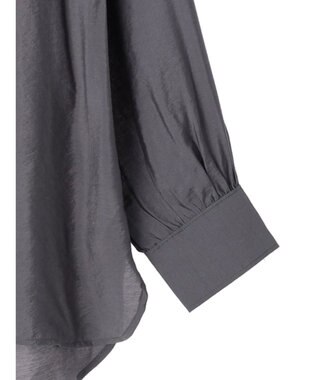 Green Parks バンドカラーシアーシャツ Charcoal Gray