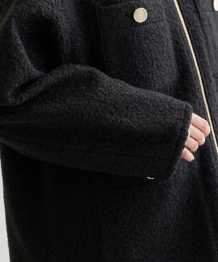 Green Parks ノーカラーＺＩＰジャコット Black