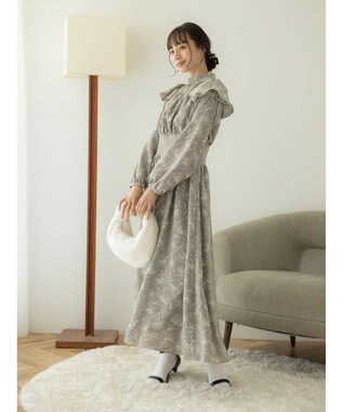 earth music&ecology リブドッキングフラワーワンピース Mocha