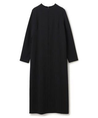 BEIGE， 【洗える】KALMIA / クルーネックIラインロングドレス Black