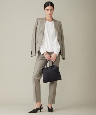 ICB 【洗える】 ストレッチジョーゼット カシュクールブラウス オフホワイト系