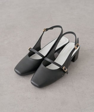 earth music&ecology 【予約】ベルトミュールパンプス ブラック