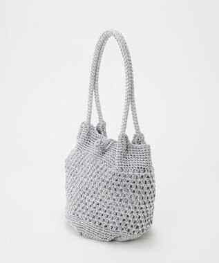 TOPKAPI 【TREASURE TOPKAPI】メタリック ラウンド トートバッグ シルバー