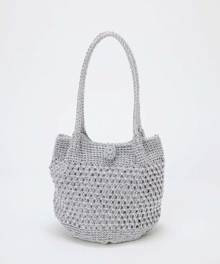 TOPKAPI 【TREASURE TOPKAPI】メタリック ラウンド トートバッグ シルバー